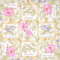FOULARD IN SETA 90 BEIGE La rosa canina