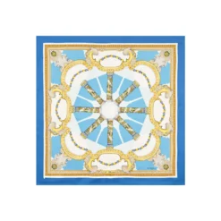FOULARD IN SETA 90 BLU Chiostro di santa chiara