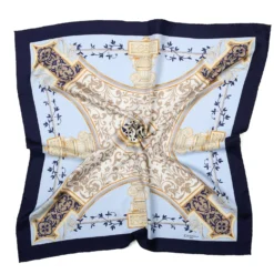 FOULARD IN SETA 90 BLU Divinita’