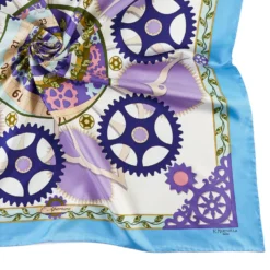 FOULARD IN SETA 90 BLUETTE Timeless morning