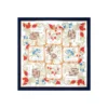 FOULARD IN SETA 90 BLU La rosa canina