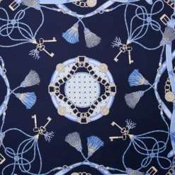 FOULARD IN SETA 90 BLU Microfantasia, nappine e chiavi