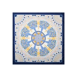 FOULARD IN SETA 90 BLU Mosaico
