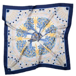 FOULARD IN SETA 90 BLU Mosaico