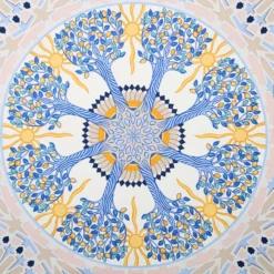 FOULARD IN SETA 90 BLU Mosaico