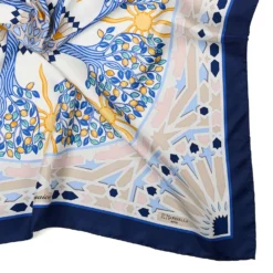 FOULARD IN SETA 90 BLU Mosaico