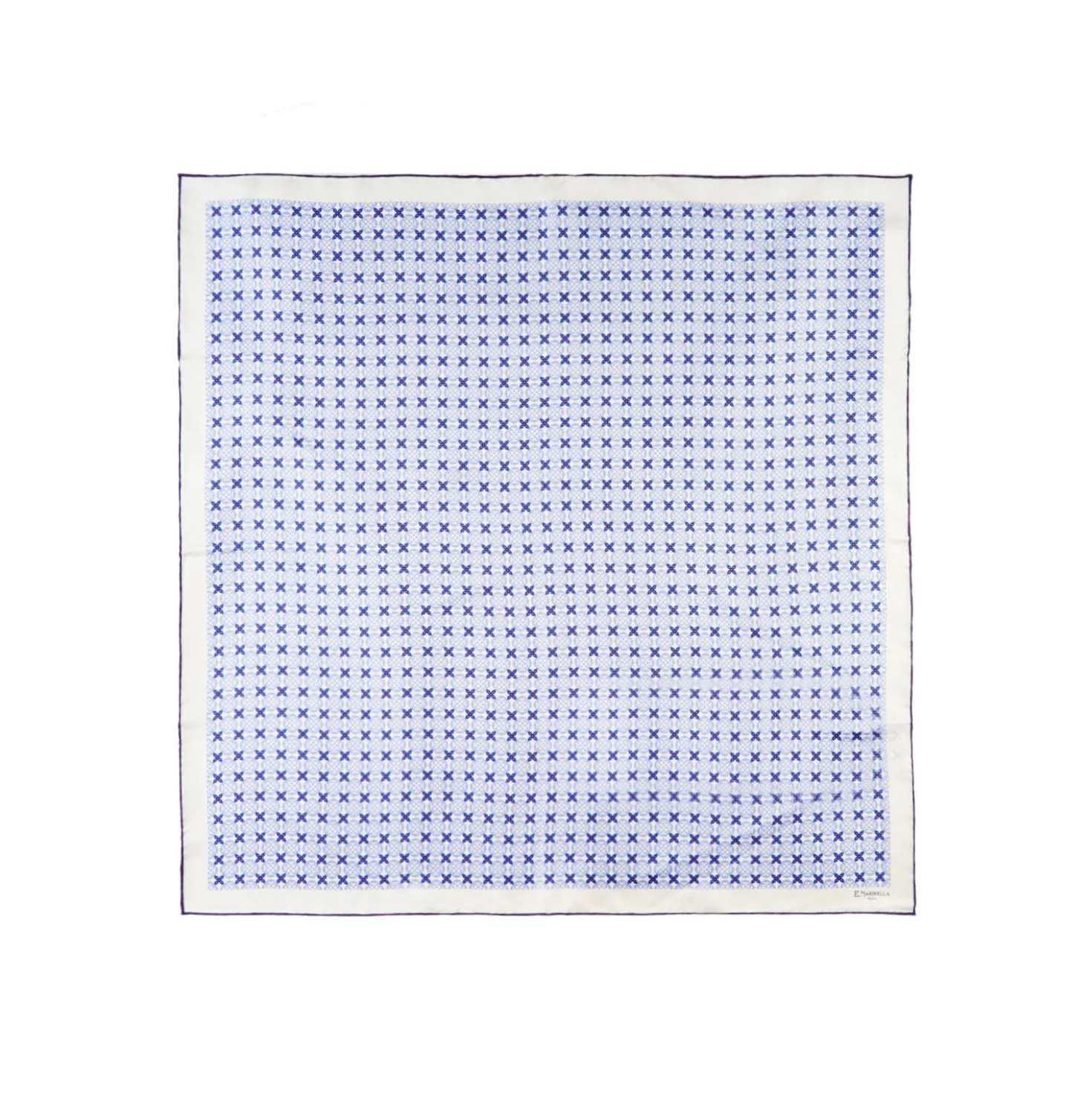 FOULARD IN SETA 90 BLU Small flower ispiration
