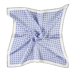 FOULARD IN SETA 90 BLU Small flower ispiration