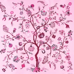 FOULARD IN SETA 90 BORDEAUX L'albero della vita