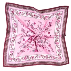 FOULARD IN SETA 90 BORDEAUX L'albero della vita