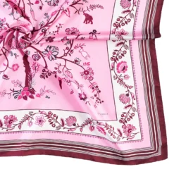 FOULARD IN SETA 90 BORDEAUX L'albero della vita