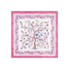 FOULARD IN SETA 90 FUCSIA L'albero della vita