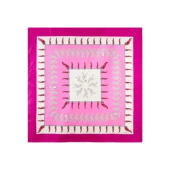 FOULARD IN SETA 90 FUCSIA Pulcinella portafortuna