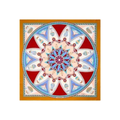 FOULARD IN SETA 90 GIALLO Le mongolfiere