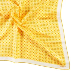 FOULARD IN SETA 90 GIALLO Small flower ispiration