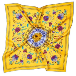 FOULARD IN SETA 90 GIALLO Un'estate caprese