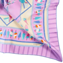 FOULARD IN SETA 90 LILLA La gelateria