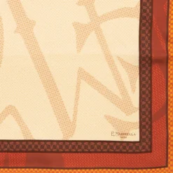 FOULARD IN SETA 90 MARRONE CHIARO Archivio ispiration 1961