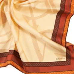 FOULARD IN SETA 90 MARRONE CHIARO Archivio ispiration 1961