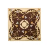 FOULARD IN SETA 90 MARRONE SCURO Microfantasia, nappine e chiavi