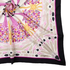 FOULARD IN SETA 90 NERO Mosaico