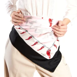 FOULARD IN SETA 90 NERO Pulcinella portafortuna