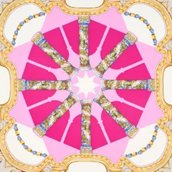FOULARD IN SETA 90 ROSA Il chiostro di santa chiara