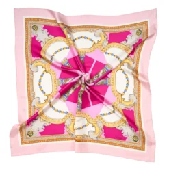 FOULARD IN SETA 90 ROSA Il chiostro di santa chiara