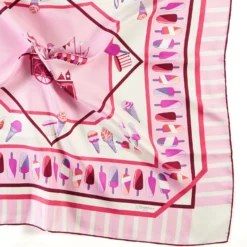 FOULARD IN SETA 90 ROSA La gelateria
