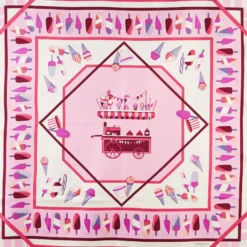 FOULARD IN SETA 90 ROSA La gelateria