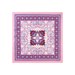 FOULARD IN SETA 90 ROSA Maiolica mediterranea