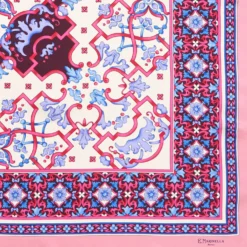 FOULARD IN SETA 90 ROSA Maiolica mediterranea