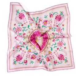 FOULARD IN SETA 90 ROSA Un'estate caprese
