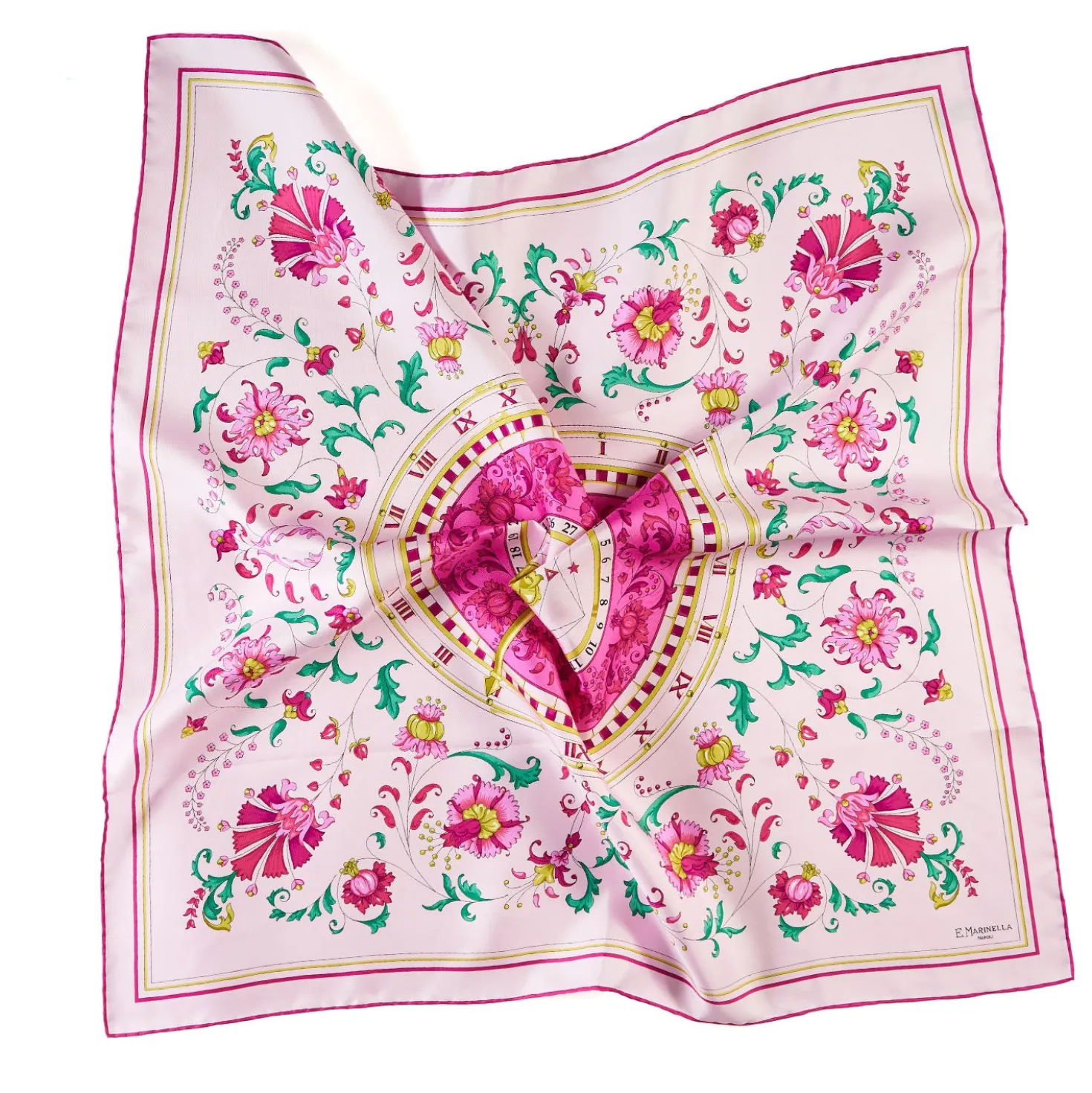 FOULARD IN SETA 90 ROSA Un'estate caprese