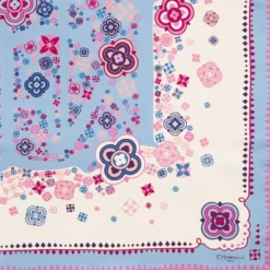 FOULARD IN SETA 90 ROSA World of archivio flowers 1961