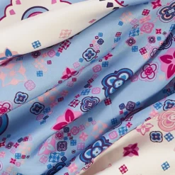 FOULARD IN SETA 90 ROSA World of archivio flowers 1961