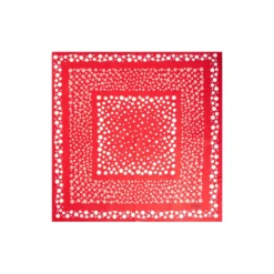 FOULARD IN SETA 65 ROSSO Eleganza a pois