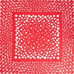 FOULARD IN SETA 65 ROSSO Eleganza a pois
