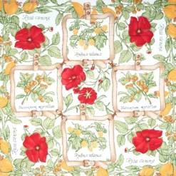 FOULARD IN SETA 90 ROSSO La rosa canina