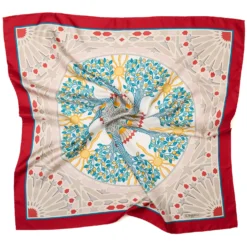 FOULARD IN SETA 90 ROSSO Mosaico