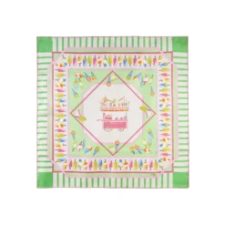 FOULARD IN SETA 90 VERDE CHIARO La gelateria
