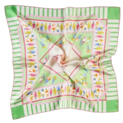 FOULARD IN SETA 90 VERDE CHIARO La gelateria