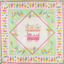 FOULARD IN SETA 90 VERDE CHIARO La gelateria