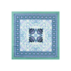 FOULARD IN SETA 90 VERDE CHIARO Maiolica mediterranea