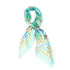 FOULARD IN SETA 90 VERDE CHIARO Napoli terra mia