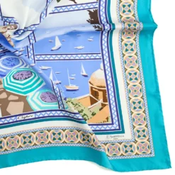 FOULARD IN SETA 90 VERDE I faraglioni di capri