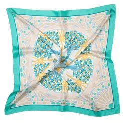 FOULARD IN SETA 90 VERDE Mosaico