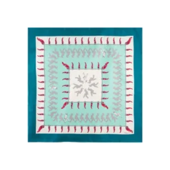 FOULARD IN SETA 90 VERDE Pulcinella portafortuna