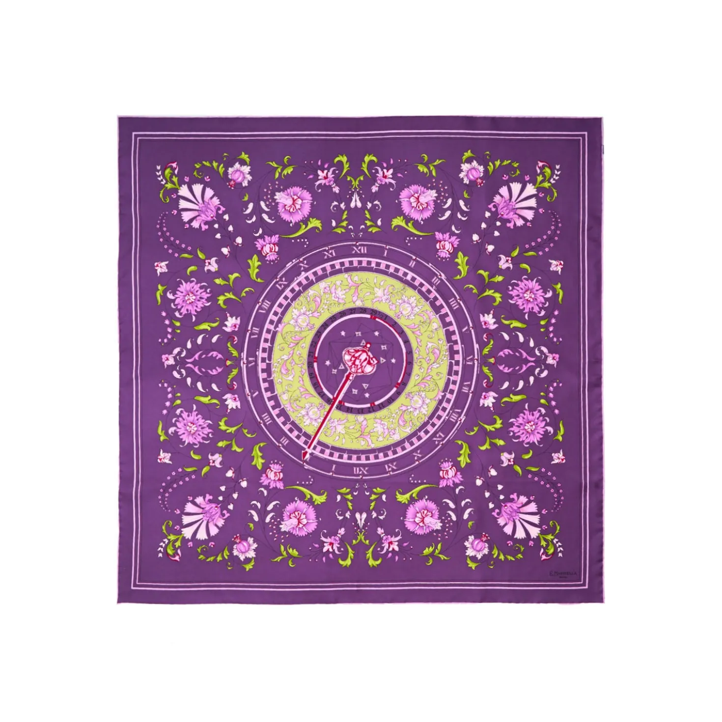FOULARD IN SETA 90 VIOLA Un'estate caprese