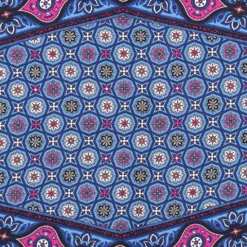 FOULARD ROMBO IN SETA AZZURRO POLVERE Microfantasia fiore